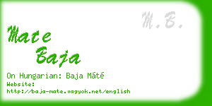 mate baja business card